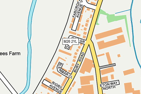 M26 2YL map - OS OpenMap – Local (Ordnance Survey)