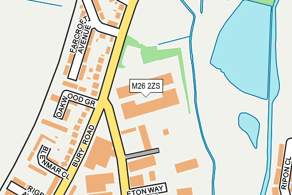 M26 2ZS map - OS OpenMap – Local (Ordnance Survey)