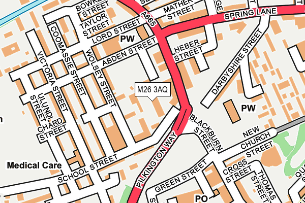 M26 3AQ map - OS OpenMap – Local (Ordnance Survey)