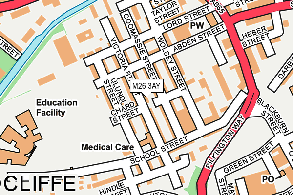 M26 3AY map - OS OpenMap – Local (Ordnance Survey)