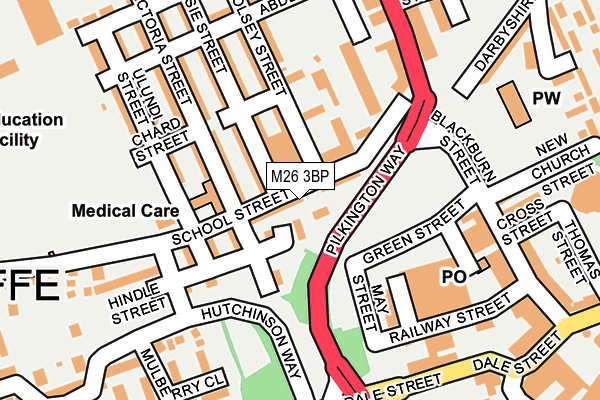 M26 3BP map - OS OpenMap – Local (Ordnance Survey)