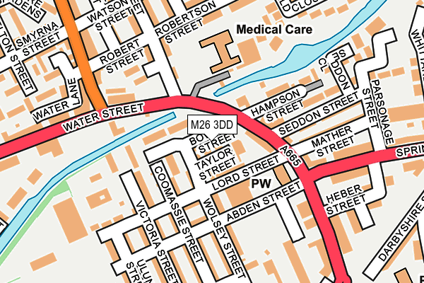 M26 3DD map - OS OpenMap – Local (Ordnance Survey)