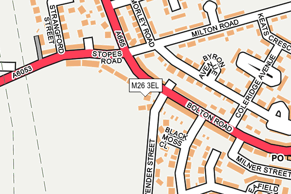 M26 3EL map - OS OpenMap – Local (Ordnance Survey)