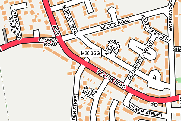 M26 3GG map - OS OpenMap – Local (Ordnance Survey)