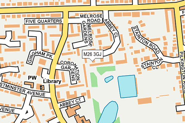 M26 3GJ map - OS OpenMap – Local (Ordnance Survey)