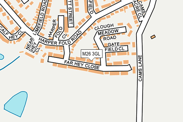 M26 3GL map - OS OpenMap – Local (Ordnance Survey)