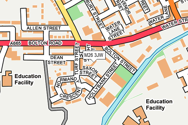 M26 3JW map - OS OpenMap – Local (Ordnance Survey)