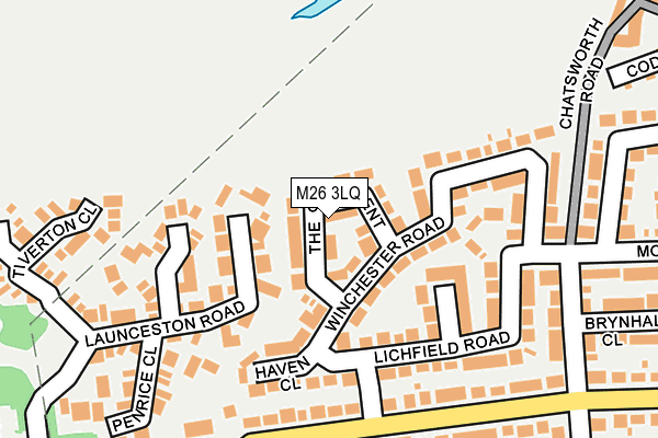 M26 3LQ map - OS OpenMap – Local (Ordnance Survey)