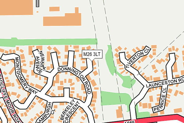 M26 3LT map - OS OpenMap – Local (Ordnance Survey)