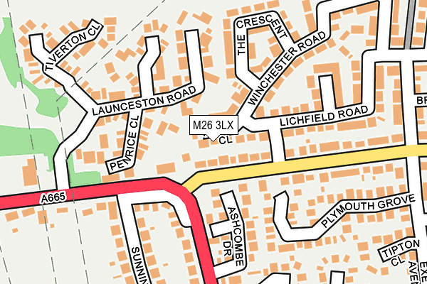 M26 3LX map - OS OpenMap – Local (Ordnance Survey)