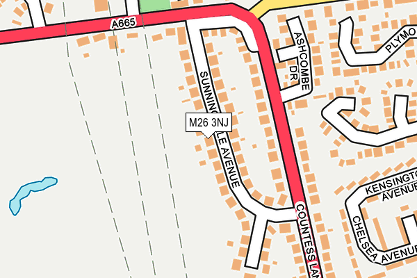 M26 3NJ map - OS OpenMap – Local (Ordnance Survey)