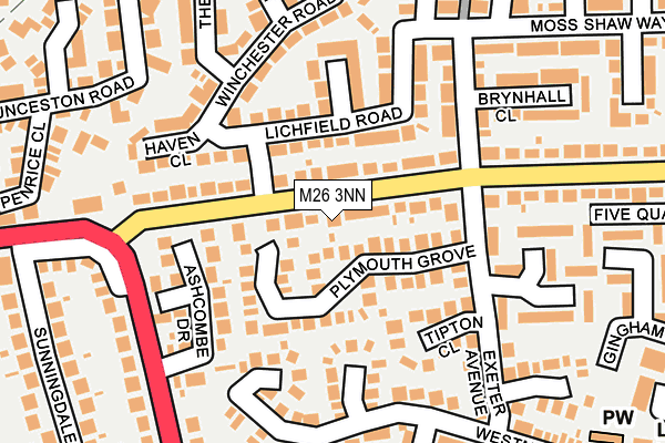 M26 3NN map - OS OpenMap – Local (Ordnance Survey)