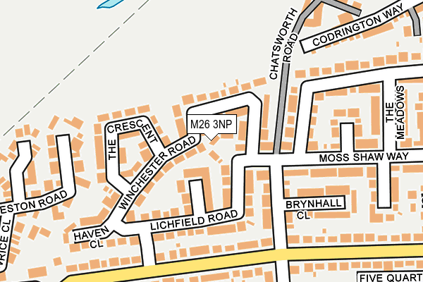 M26 3NP map - OS OpenMap – Local (Ordnance Survey)