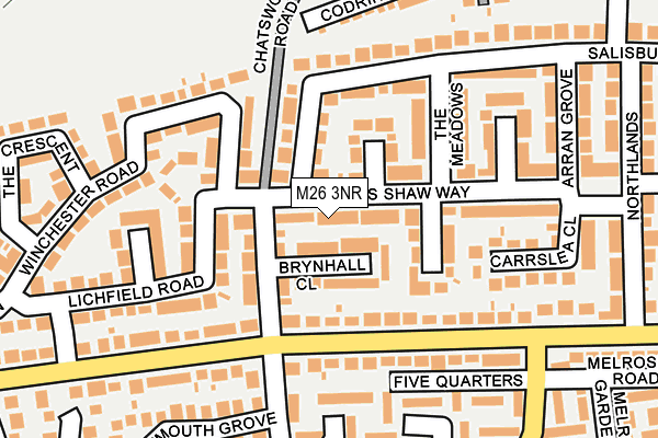 M26 3NR map - OS OpenMap – Local (Ordnance Survey)
