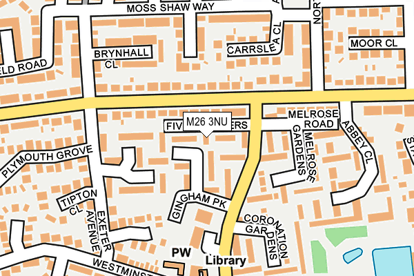 M26 3NU map - OS OpenMap – Local (Ordnance Survey)