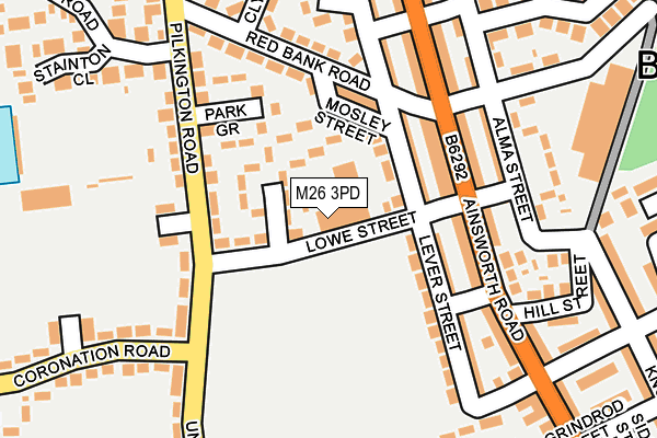 M26 3PD map - OS OpenMap – Local (Ordnance Survey)