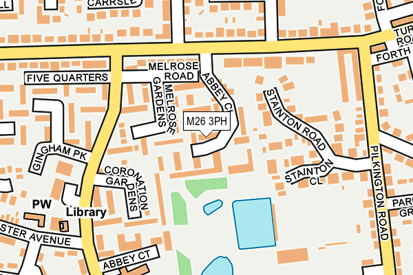 M26 3PH map - OS OpenMap – Local (Ordnance Survey)