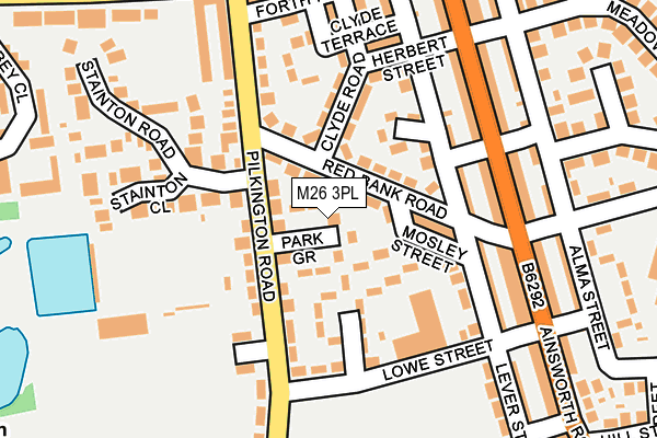 M26 3PL map - OS OpenMap – Local (Ordnance Survey)