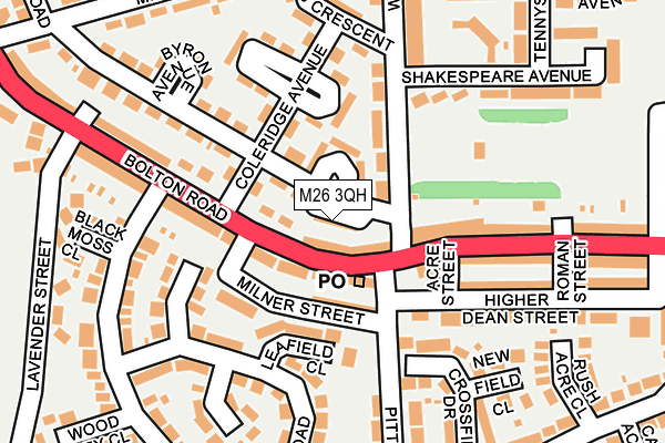 M26 3QH map - OS OpenMap – Local (Ordnance Survey)