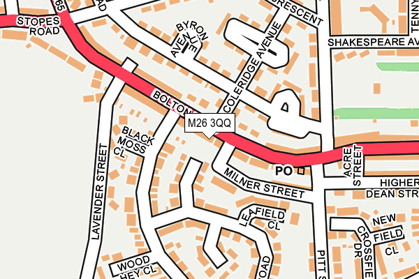 M26 3QQ map - OS OpenMap – Local (Ordnance Survey)