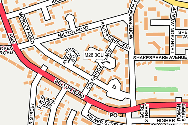 M26 3QU map - OS OpenMap – Local (Ordnance Survey)