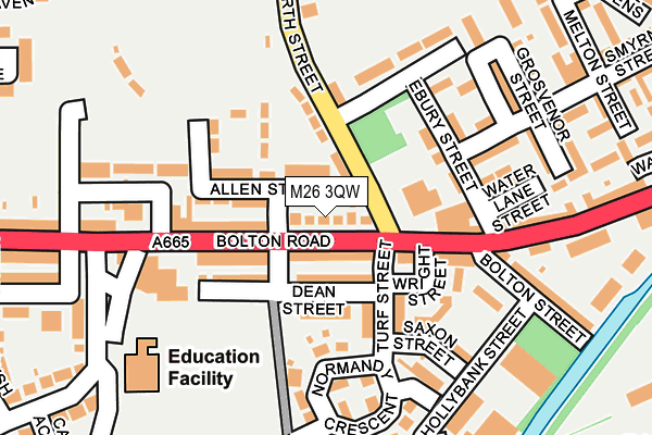 M26 3QW map - OS OpenMap – Local (Ordnance Survey)