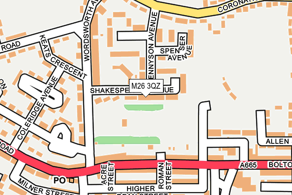 M26 3QZ map - OS OpenMap – Local (Ordnance Survey)