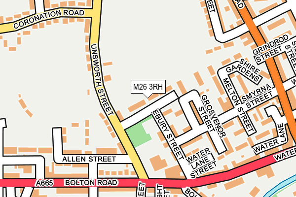 M26 3RH map - OS OpenMap – Local (Ordnance Survey)