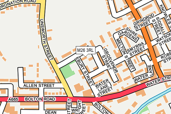 M26 3RL map - OS OpenMap – Local (Ordnance Survey)