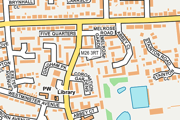 M26 3RT map - OS OpenMap – Local (Ordnance Survey)