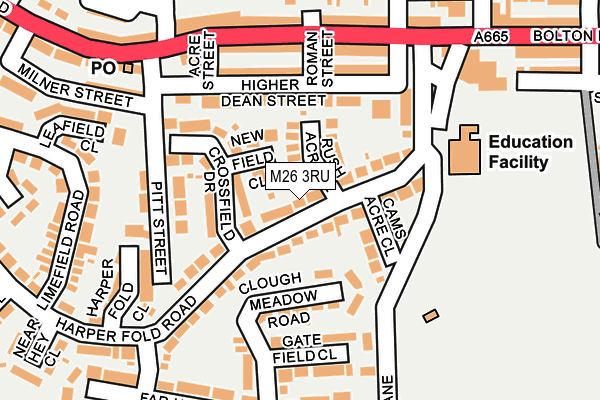 M26 3RU map - OS OpenMap – Local (Ordnance Survey)