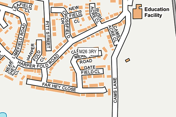 M26 3RY map - OS OpenMap – Local (Ordnance Survey)
