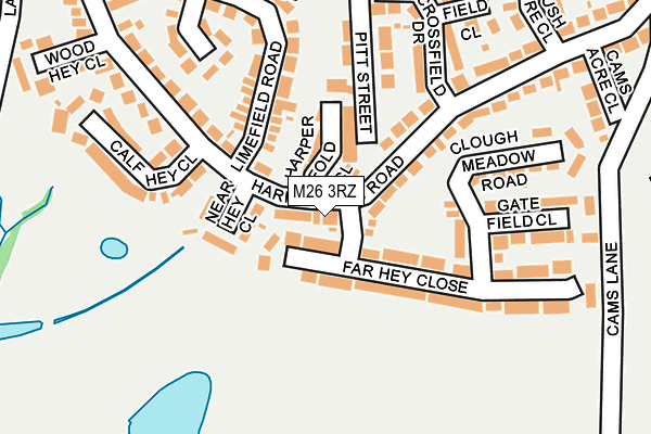 M26 3RZ map - OS OpenMap – Local (Ordnance Survey)