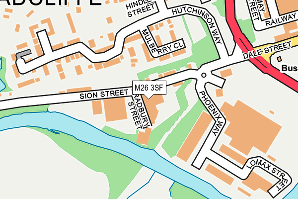 M26 3SF map - OS OpenMap – Local (Ordnance Survey)