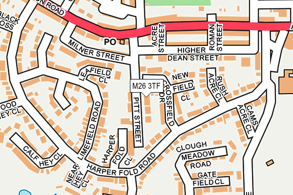 M26 3TF map - OS OpenMap – Local (Ordnance Survey)