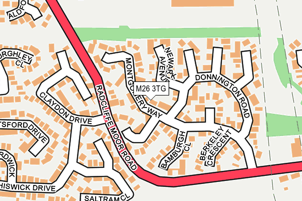 M26 3TG map - OS OpenMap – Local (Ordnance Survey)