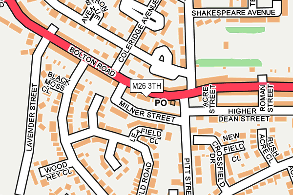 M26 3TH map - OS OpenMap – Local (Ordnance Survey)