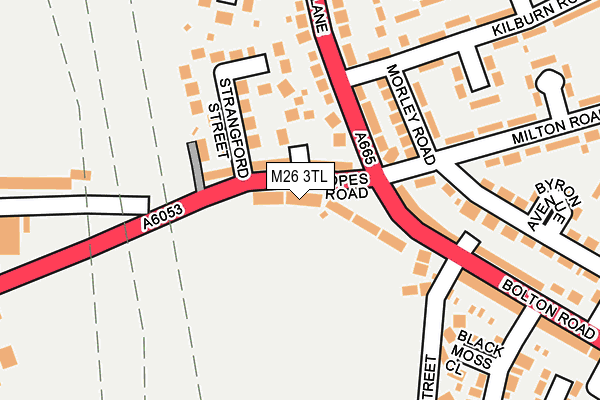 M26 3TL map - OS OpenMap – Local (Ordnance Survey)