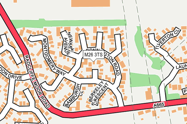 M26 3TS map - OS OpenMap – Local (Ordnance Survey)