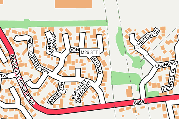 M26 3TT map - OS OpenMap – Local (Ordnance Survey)