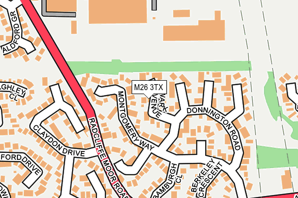 M26 3TX map - OS OpenMap – Local (Ordnance Survey)