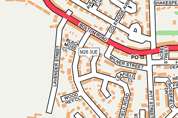 M26 3UE map - OS OpenMap – Local (Ordnance Survey)