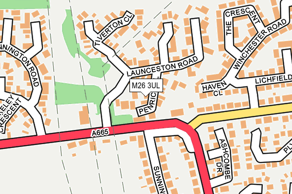 M26 3UL map - OS OpenMap – Local (Ordnance Survey)