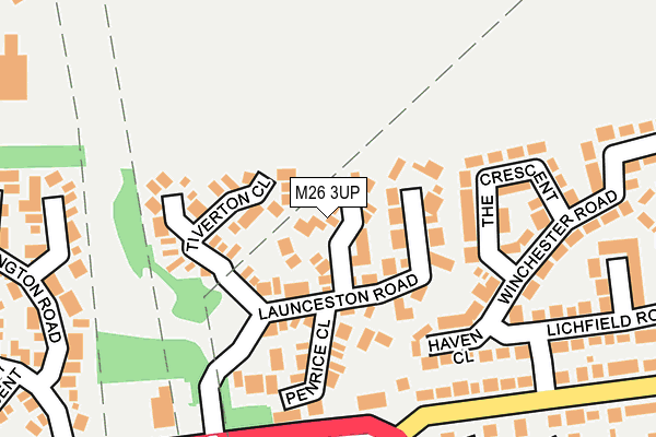 M26 3UP map - OS OpenMap – Local (Ordnance Survey)