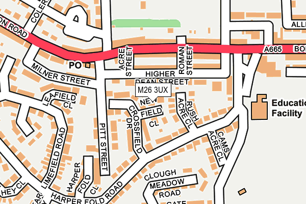 M26 3UX map - OS OpenMap – Local (Ordnance Survey)