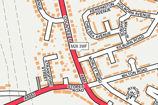 M26 3WF map - OS OpenMap – Local (Ordnance Survey)