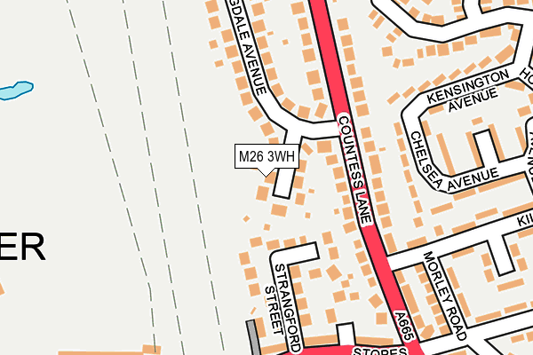 M26 3WH map - OS OpenMap – Local (Ordnance Survey)