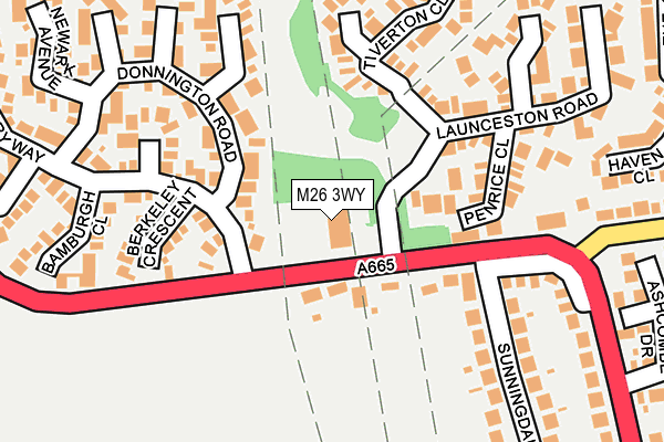 M26 3WY map - OS OpenMap – Local (Ordnance Survey)