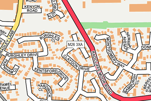 M26 3XA map - OS OpenMap – Local (Ordnance Survey)