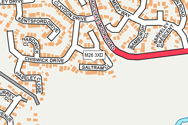 M26 3XD map - OS OpenMap – Local (Ordnance Survey)